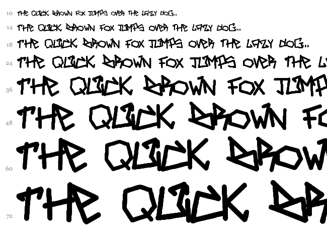 Adrenaline : Zero font waterfall